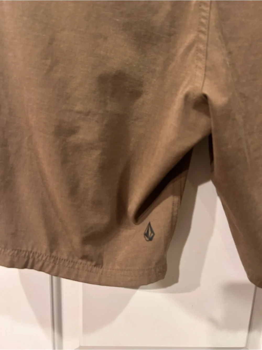 Volcom Men's Shorts Chino Brown Flat-Front Shorts